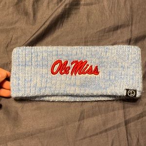 Blue ole miss head band.